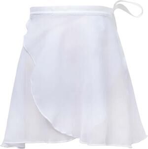 Daydance Women Ballet Skirts Adult Sheer Chiffon XL White